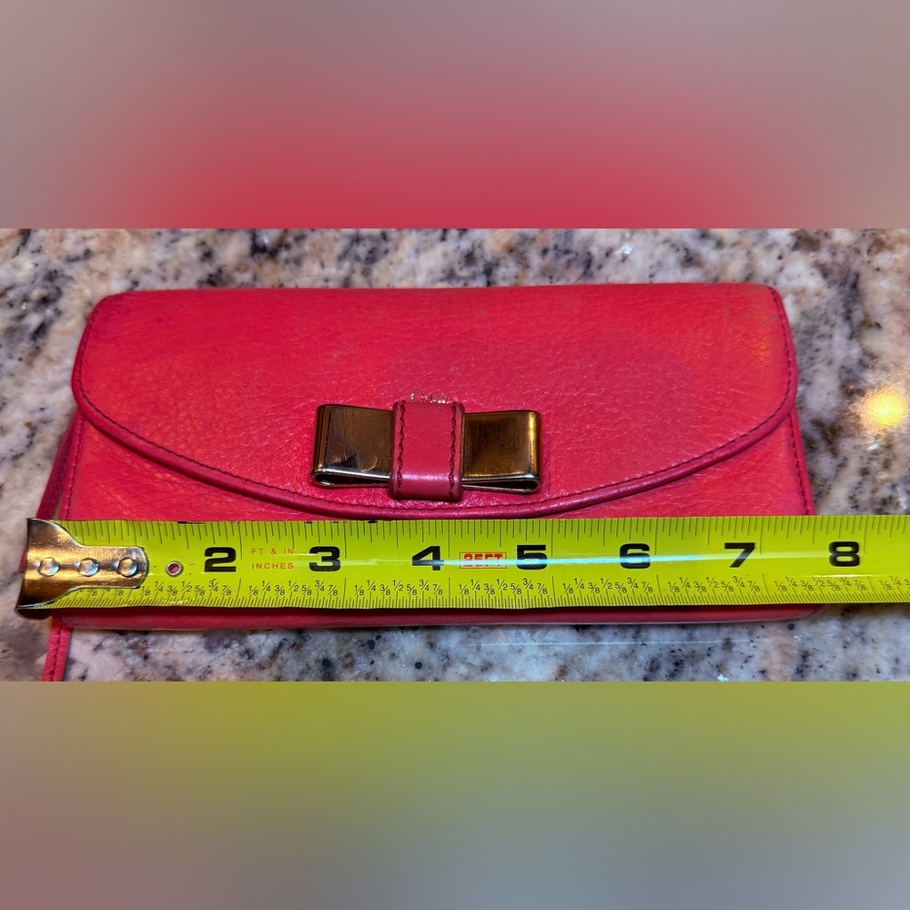 🧡 Authentic Chloé Paradise Pink Leather Wallet w/ authentication card. EUC - Picture 8 of 16